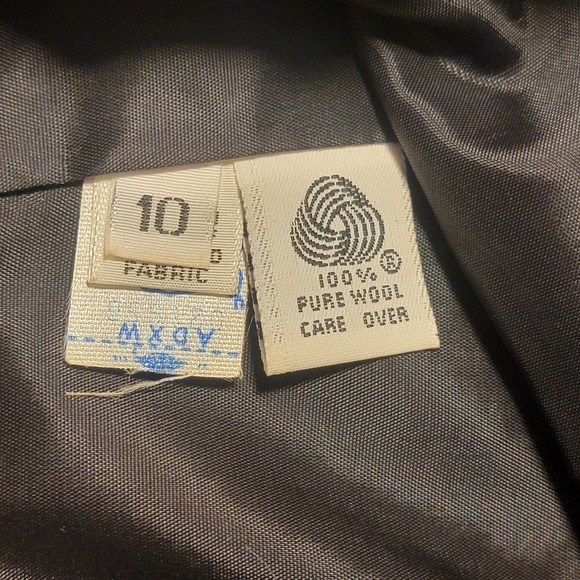 Vintage Gloria Sachs NY Blazer 100% Wool Baroque Print Jacket Black Red Size M - Picture 5 of 10